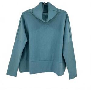 Tuckernuck Rollins Ribbed Funnel Neck Sweater Sweatshirt Boxy Oversized Small